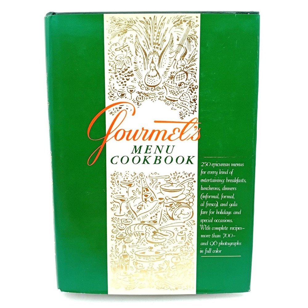 Gourmet's Menu Cookbook Hardcover 250 Epicurean Menus 700+ Recipes Vintage
